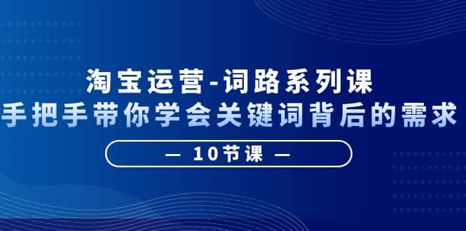 淘宝运营-词路系列课：手把手带你学会关键词背后的需求（10节课）-金创谷