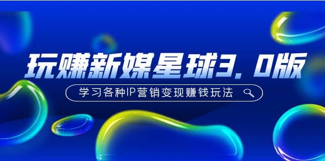 《玩赚新媒星球3.0版》学习各种IP营销变现玩法（价值498）-金创谷