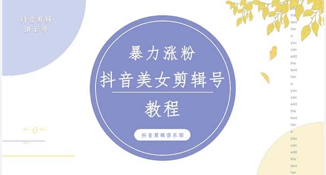 抖音快手暴力涨粉美女混剪视频教程 百分百过原创图片教程 附带违规申诉方法-金创谷