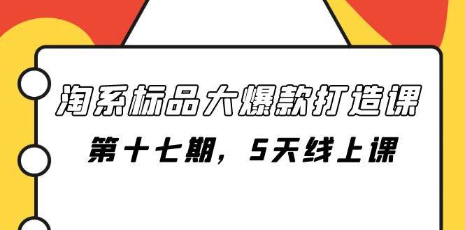 淘系标品大爆款打造课-第十七期，5天线上课-金创谷