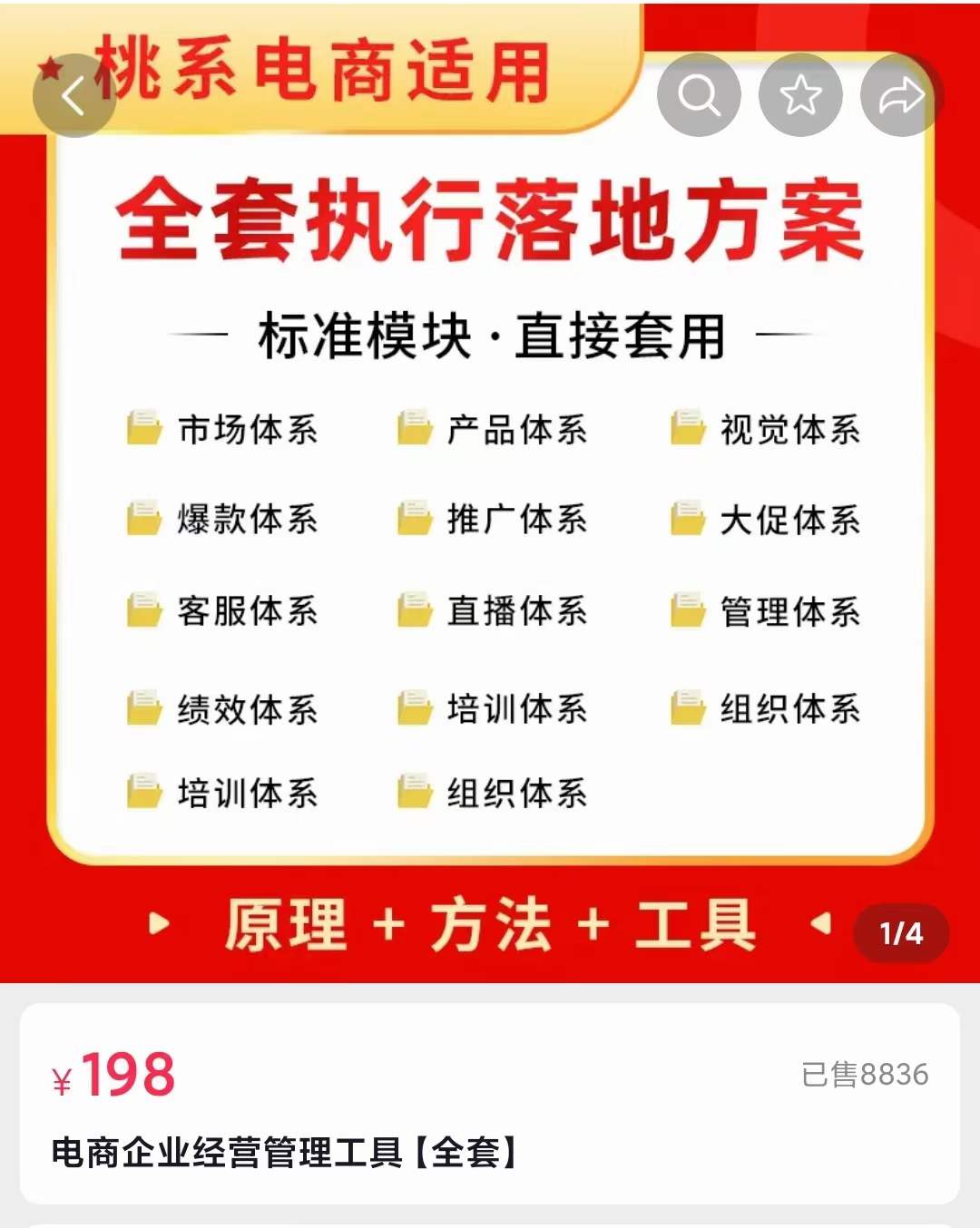 外面卖198·电商企业经营管理工具：全套执行落地方案 标准模块·直接套用-金创谷