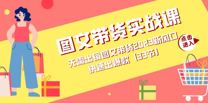图文带货实战课：无需出镜图文带货2023新风口，快速出爆款（33节）-金创谷