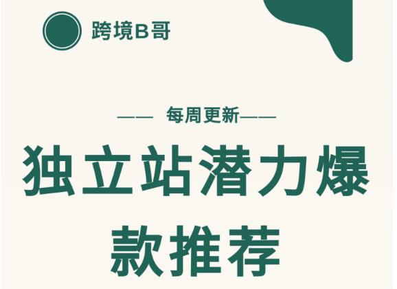 【跨境B哥】独立站潜力爆款选品推荐，测款出单率高达百分之80（每周更新）-金创谷