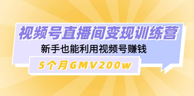 视频号直播间变现训练营-金创谷
