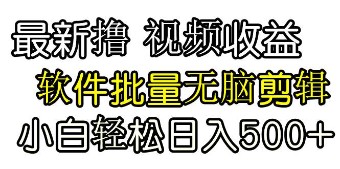 发视频撸收益，软件无脑批量剪辑，第一天发第二天就有钱-金创谷