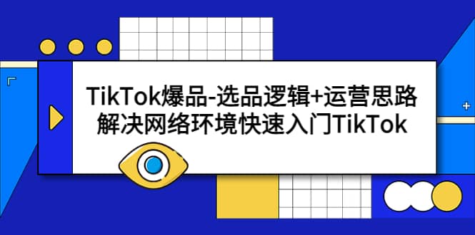 TikTok爆品-选品逻辑+运营思路：解决网络环境快速入门TikTok-金创谷