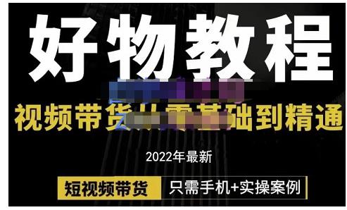锅锅老师好物分享课程：短视频带货从零基础到精通，只需手机+实操-金创谷