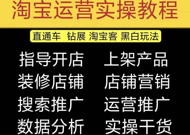 2023淘宝开店教程0基础到高级全套视频网店电商运营培训教学课程（2月更新）-金创谷