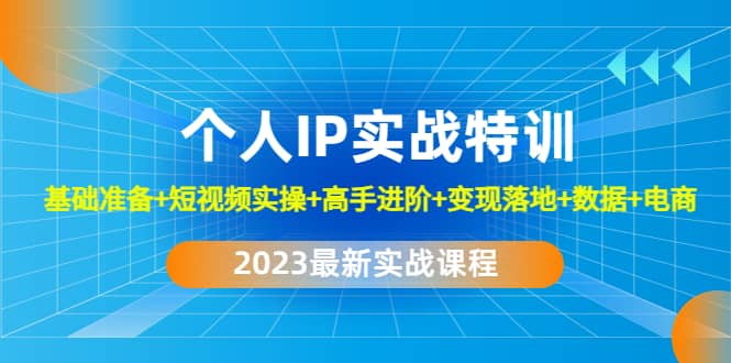 2023个人IP实战特训：基础准备+短视频实操+高手进阶+变现落地+数据+电商-金创谷