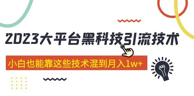 价值4899的2023大平台黑科技引流技术 29节课-金创谷