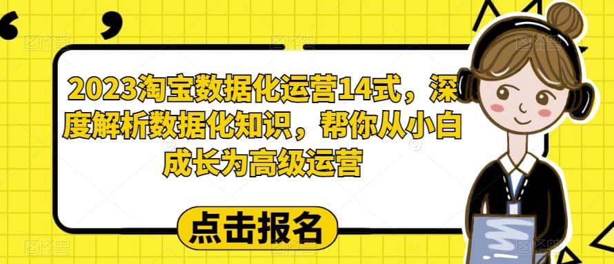 2023淘宝数据化-运营 14式，深度解析数据化知识，帮你从小白成长为高级运营-金创谷