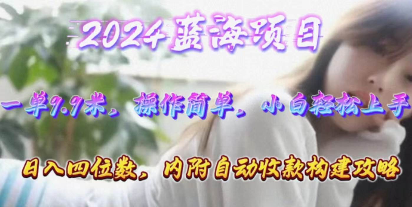 年轻群体的蓝海市场，1单9.9元，操作简单，小白轻松上手，日入四位数-金创谷