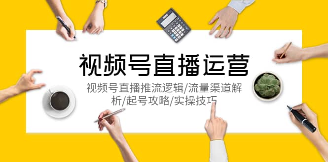 视频号直播运营，视频号直播推流逻辑/流量渠道解析/起号攻略/实操技巧-金创谷