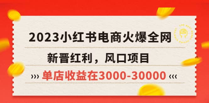 2023小红书电商火爆全网，新晋红利，风口项目，单店收益在3000-30000-金创谷