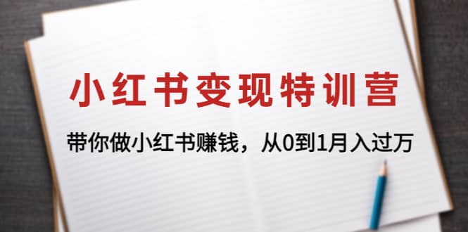 小红书变现特训营：带你做小红书项目-金创谷