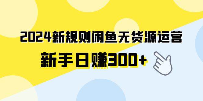 2024新规则闲鱼无货源运营新手日赚300+-金创谷
