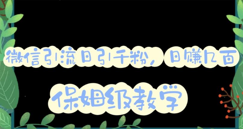 微信互推圈半自动引流方案，矩阵操作日引千人思路【详细视频教程】-金创谷