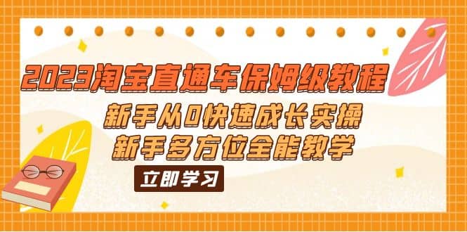 2023淘宝直通车保姆级教程：新手从0快速成长实操，新手多方位全能教学-金创谷