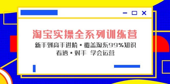 淘宝实操全系列训练营 新手到高手进阶·覆盖·99%知识 看透·对手 学会运营-金创谷