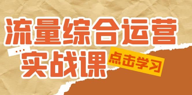 流量综合·运营实战课：短视频、本地生活、个人IP知识付费、直播带货运营-金创谷