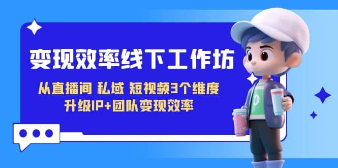 变现-效率线下工作坊，从直播间、私域、短视频3个维度 升级IP+团队变现效率-金创谷
