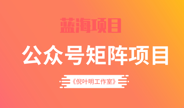 蓝海公众号矩阵项目训练营，0粉冷启动，公众号矩阵账号粉丝突破30w-金创谷