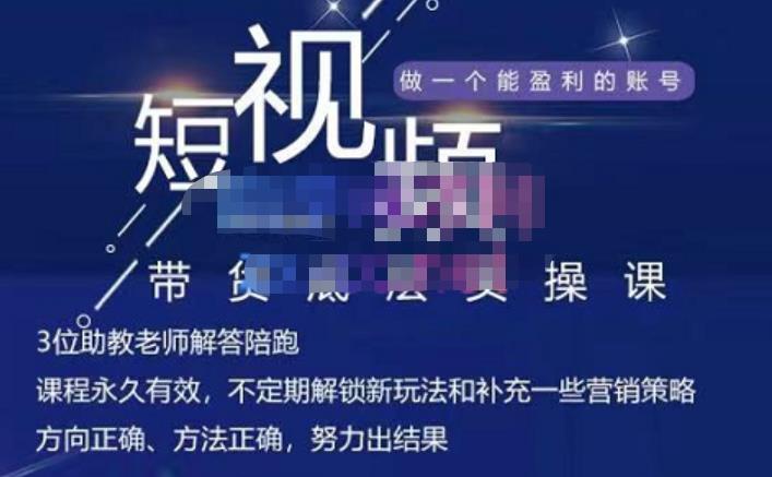 吴Sir·短视频带货底层实操课，教你如何选爆品、了解获短视频流量密码，正确起号-金创谷