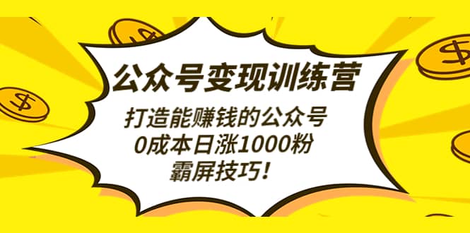 公众号变现训练营（第3期）-金创谷