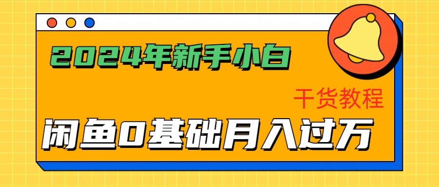 2024年新手小白如何通过闲鱼轻松月入过万-干货教程-金创谷