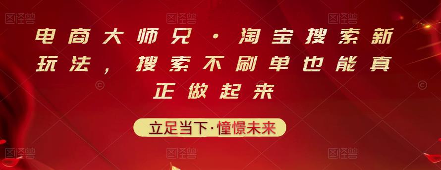 电商大师兄·淘宝搜索新玩法，搜索不刷单也能真正做起来-金创谷