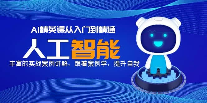 AI精英课从入门到精通，丰富的实战案例讲解，跟着案例学，提升自我-金创谷