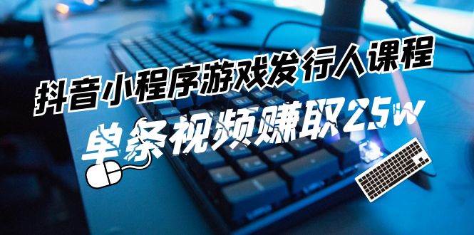 抖音小程序-游戏发行人课程：带你玩转游戏任务变现，单条视频赚取25w-金创谷