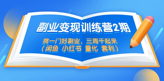 副业变现训练营2期，挑一门好副业，三周干起来（闲鱼 小红书 量化 套利）-金创谷