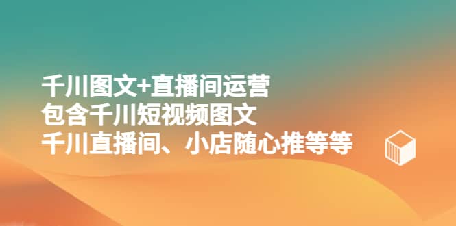 千川图文+直播间运营，包含千川短视频图文、千川直播间、小店随心推等等-金创谷
