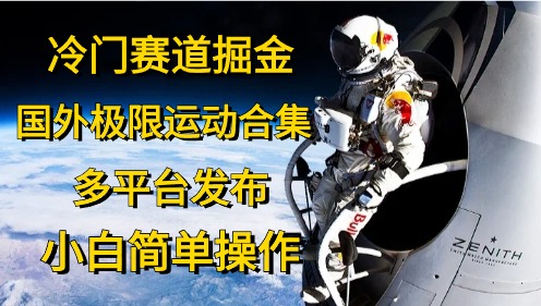 冷门赛道掘金，极限运动合集，多平台发布，小白简单操作-金创谷