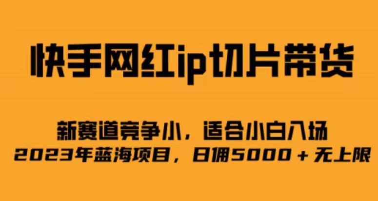 快手网红ip切片新赛道，竞争小事，适合小白 2023蓝海项目-金创谷