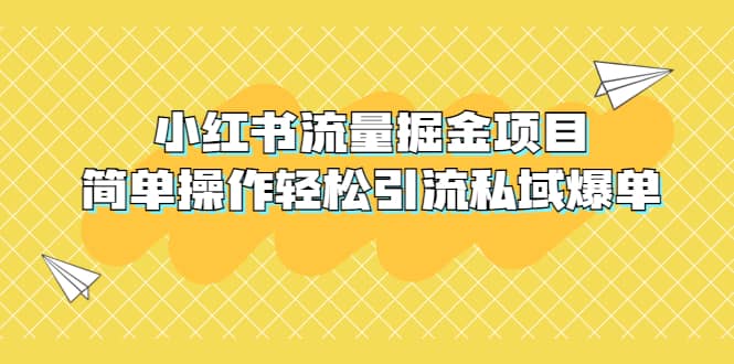 外面收费398小红书流量掘金项目，简单操作轻松引流私域爆单-金创谷
