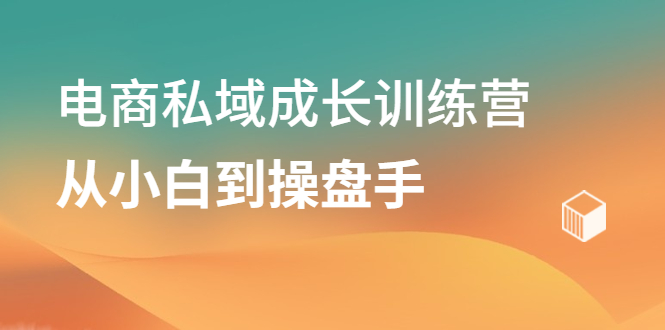 电商私域成长训练营，从小白到操盘手-金创谷