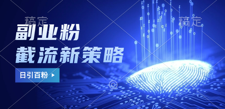 副业粉截流玩法与更新，不废号， 不封号。日引100+-金创谷