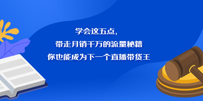 学会这五点，带走月销千万的流量秘籍，你也能成为下一个直播带货王-金创谷