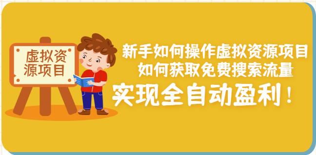 新手如何操作虚拟资源项目：如何获取免费搜索流量，实现全自动盈利！-金创谷