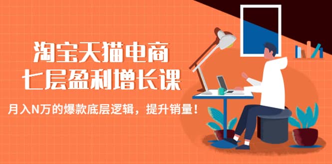淘宝天猫电商七层盈利增长课：月入N万的爆款底层逻辑，提升销量-金创谷