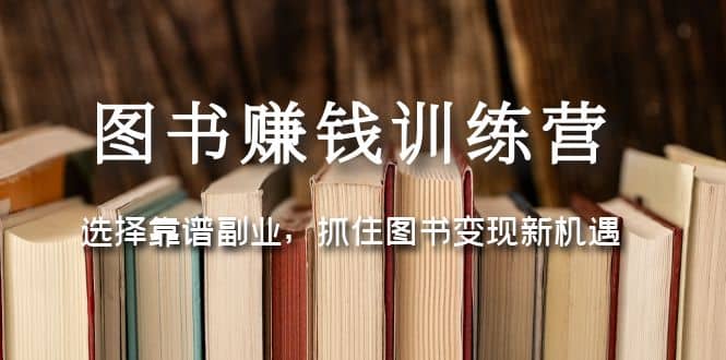图书赚钱训练营：选择靠谱副业，抓住图书变现新机遇-金创谷