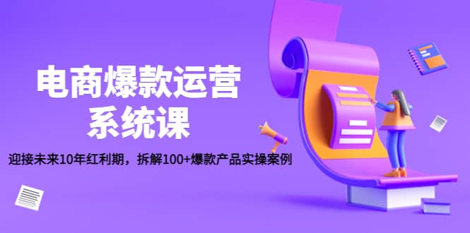电商爆款运营系统课：迎接未来10年红利期，拆解100+爆款产品实操案例-金创谷