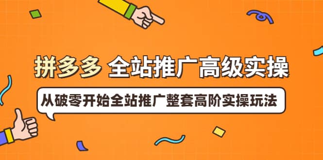 拼多多全站推广高级实操：从破零开始全站推广整套高阶实操玩法-金创谷