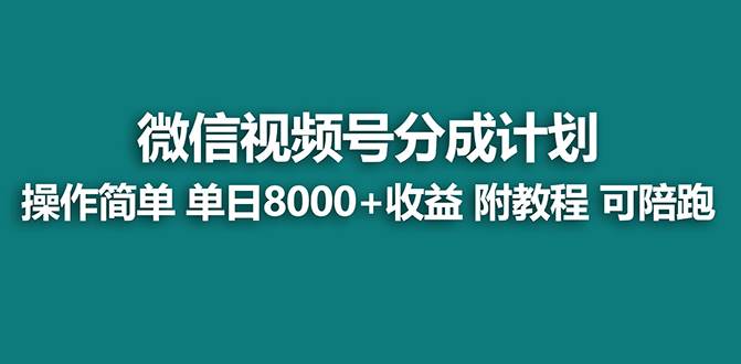 【蓝海项目】视频号分成计划最新玩法，单天收益8000+，附玩法教程，24年…-金创谷