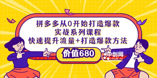 拼多多从0开始打造爆款实战系列课程：快速提升流量+打造爆款方法-金创谷