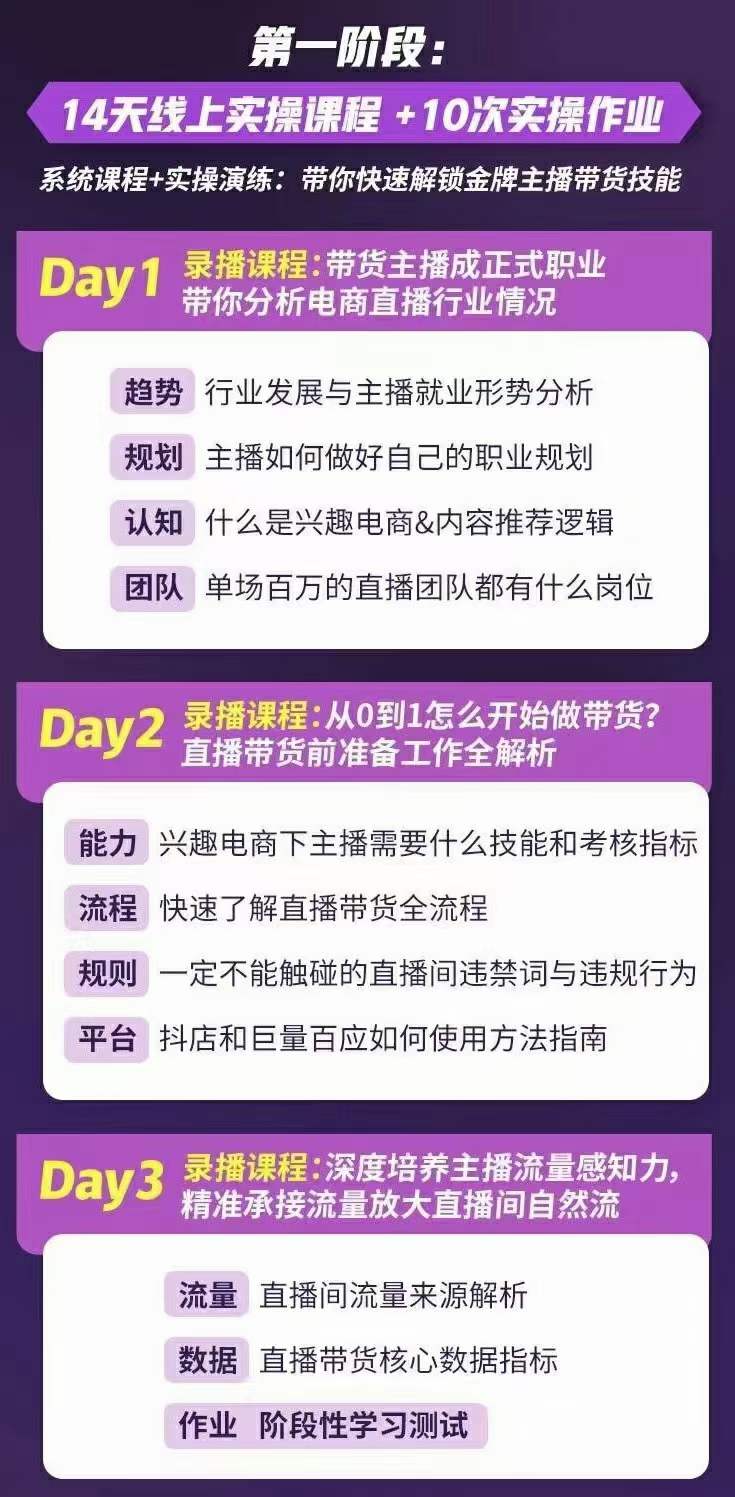 图片[1]-金牌主播实战进阶营 普通人也能快速变身金牌带货主播 (价值3980)-金创谷