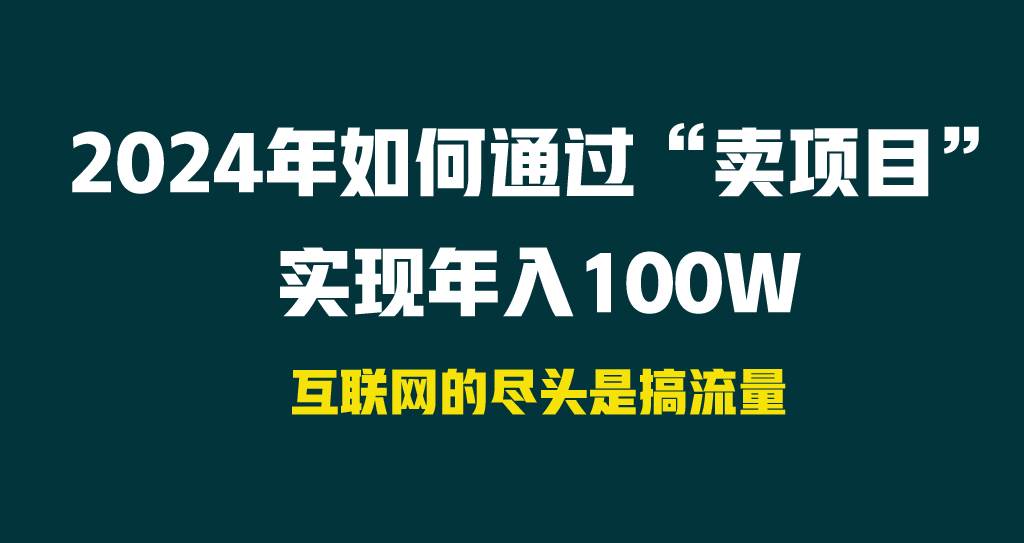 2024年如何通过“卖项目”实现年入100W-金创谷