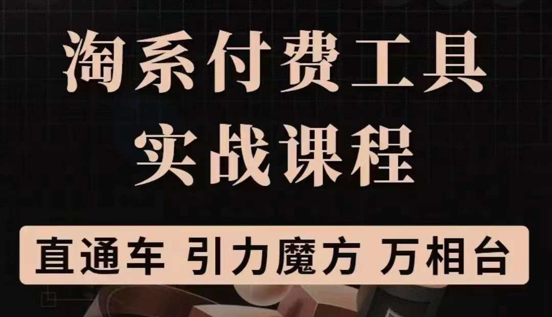 淘系付费工具实战课程【直通车、引力魔方】战略优化，实操演练（价值1299）-金创谷